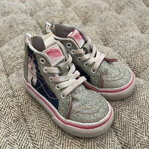 Vans glitter unicorn high tops size 4.5 toddler